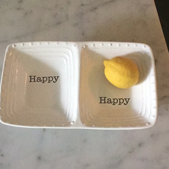 Mud Pie Other - Mud pie Ceramic “Happy Happy” dish